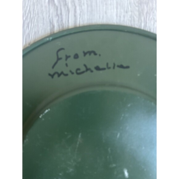 Vintage Decorative Metal Plate Platter Fruits & Flowers Hand Painted Round 14” - Picture 5 of 7